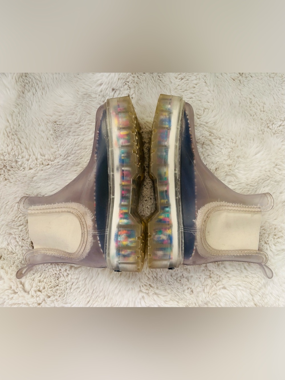 NWOB Lemon Jelly Ravyn Jelly Platform Clear Boots Size: EU 38 or US 7.5 - Picture 10 of 12